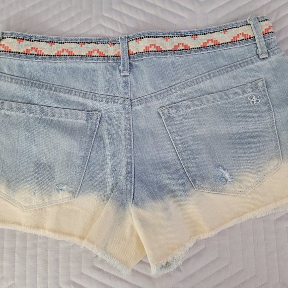 Jessica Simpson Gradient Denim Rip Shorts Aztec 27 - Picture 2 of 3